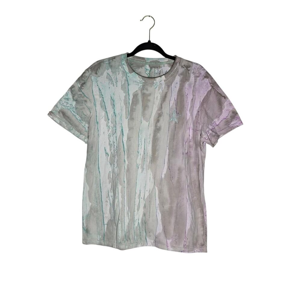 Jeffree Star Pastel Tie Dye Embroidered Star Tee Size L